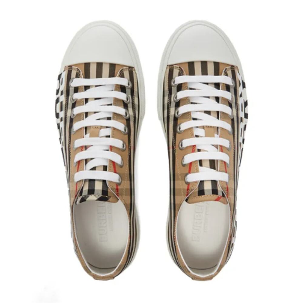Burberry Archive Beige Logo Check Larkhall Sneakers 43/ Size 10 - Picture 13 of 14